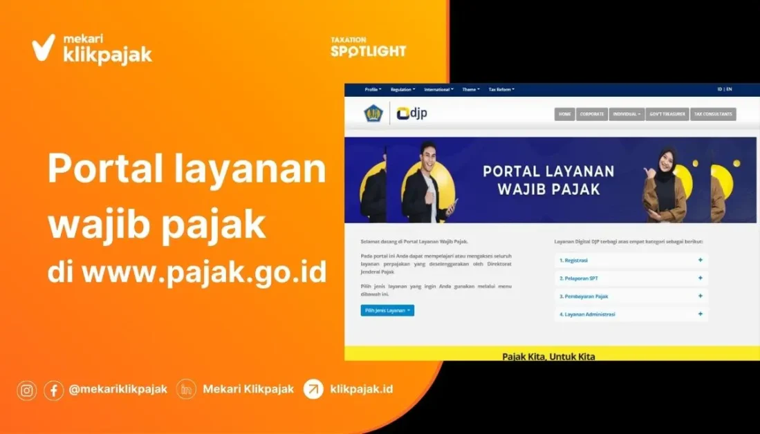 Portal Layanan Wajib Pajak di www.pajak.go.id
