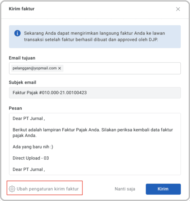 Kirim Otomatis Faktur Keluaran : Begini Langkah-langkahnya
