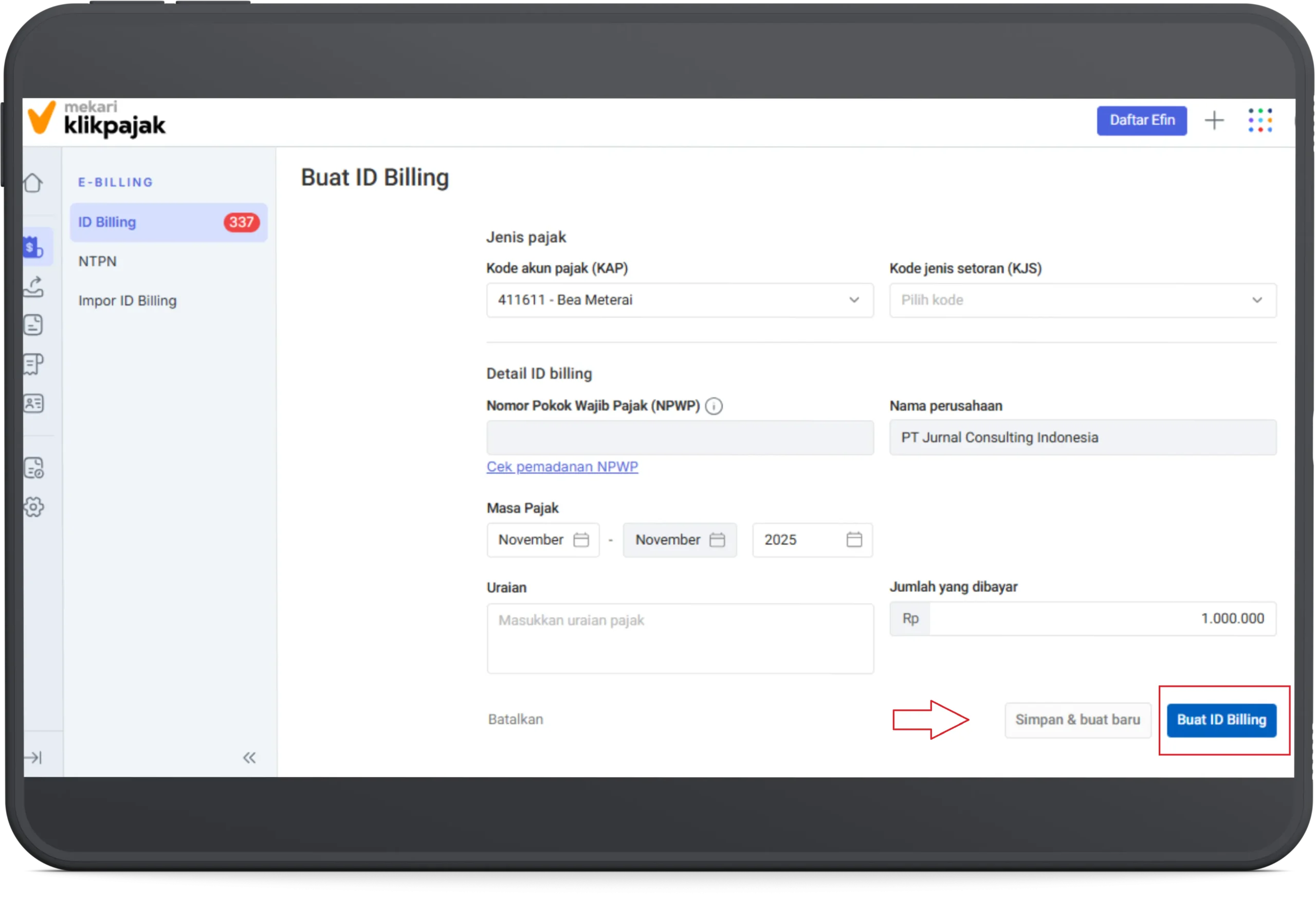 Cara Bayar Bea Meterai Elektronik 3