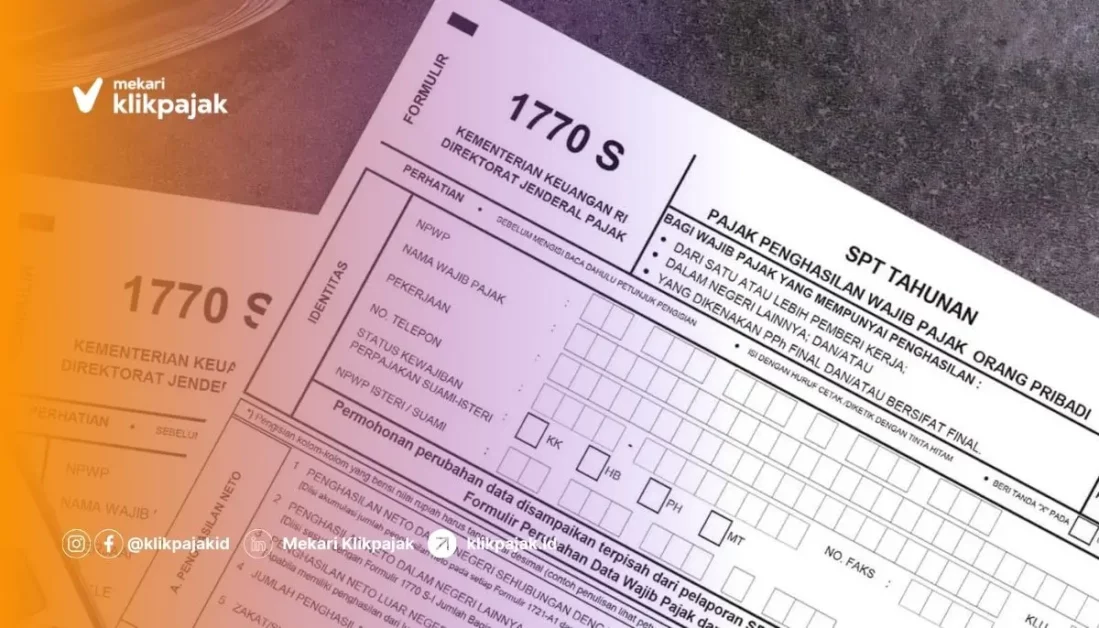Cara Lapor SPT Tahunan Formulir 1770S di eFiling Pajak