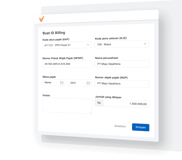 Kode Pajak 411128 dan Kode Jenis Setoran Pajak di e-Billing