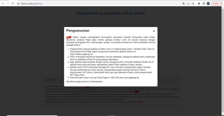 ENofa Pajak Dan Aturan Baru Pemberian NSFP Di E Nofa Online