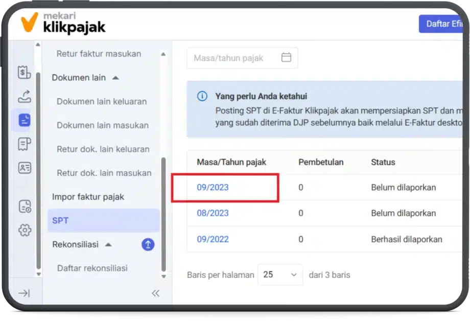 Cara Lapor Faktur Pajak Digunggung 4