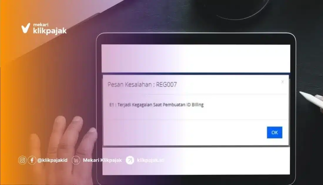 E1 : Terjadi Kegagalan saat Pembuatan ID Billing. Apa Solusinya?