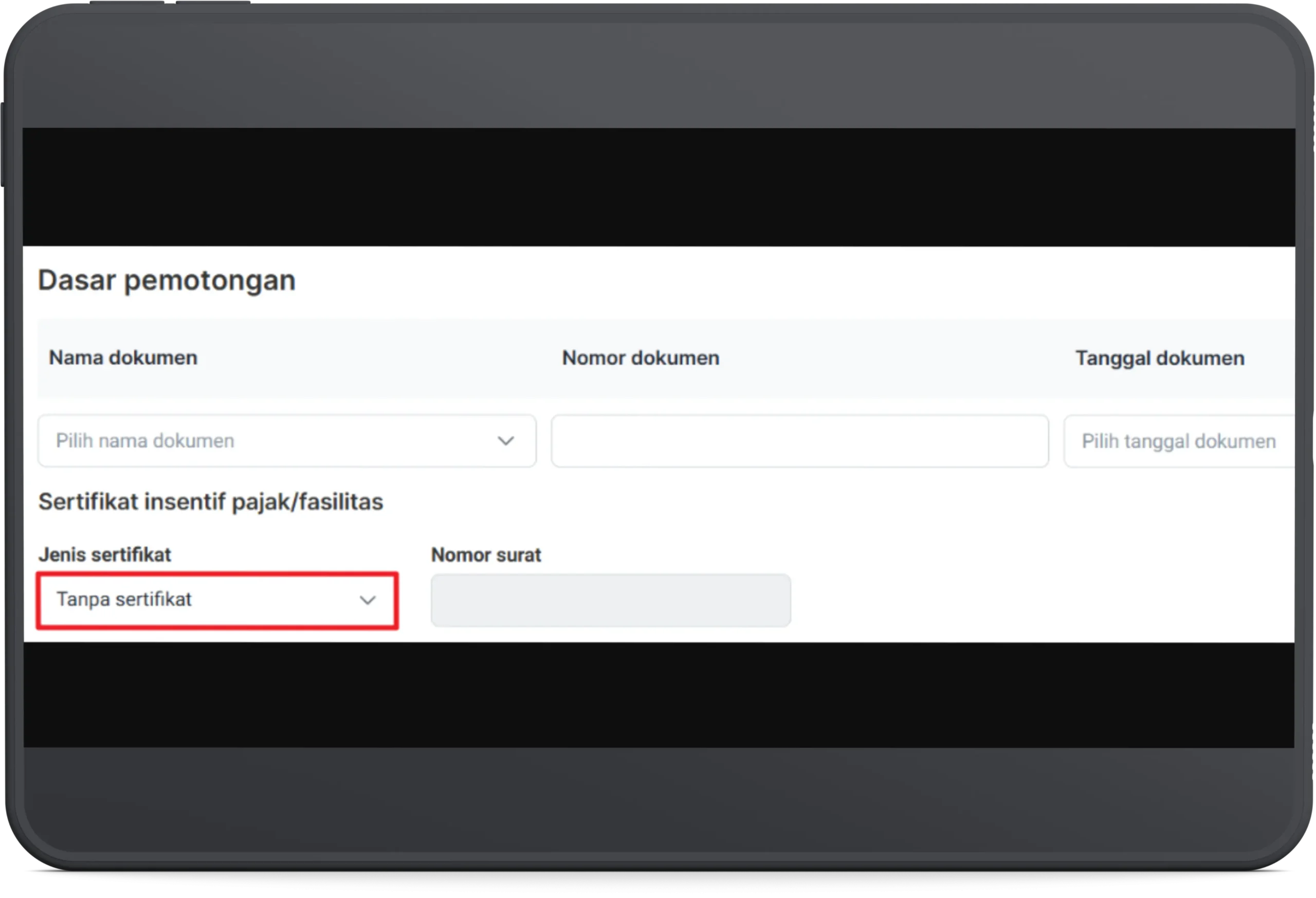 Buat bukti potong pph unifikasi 5