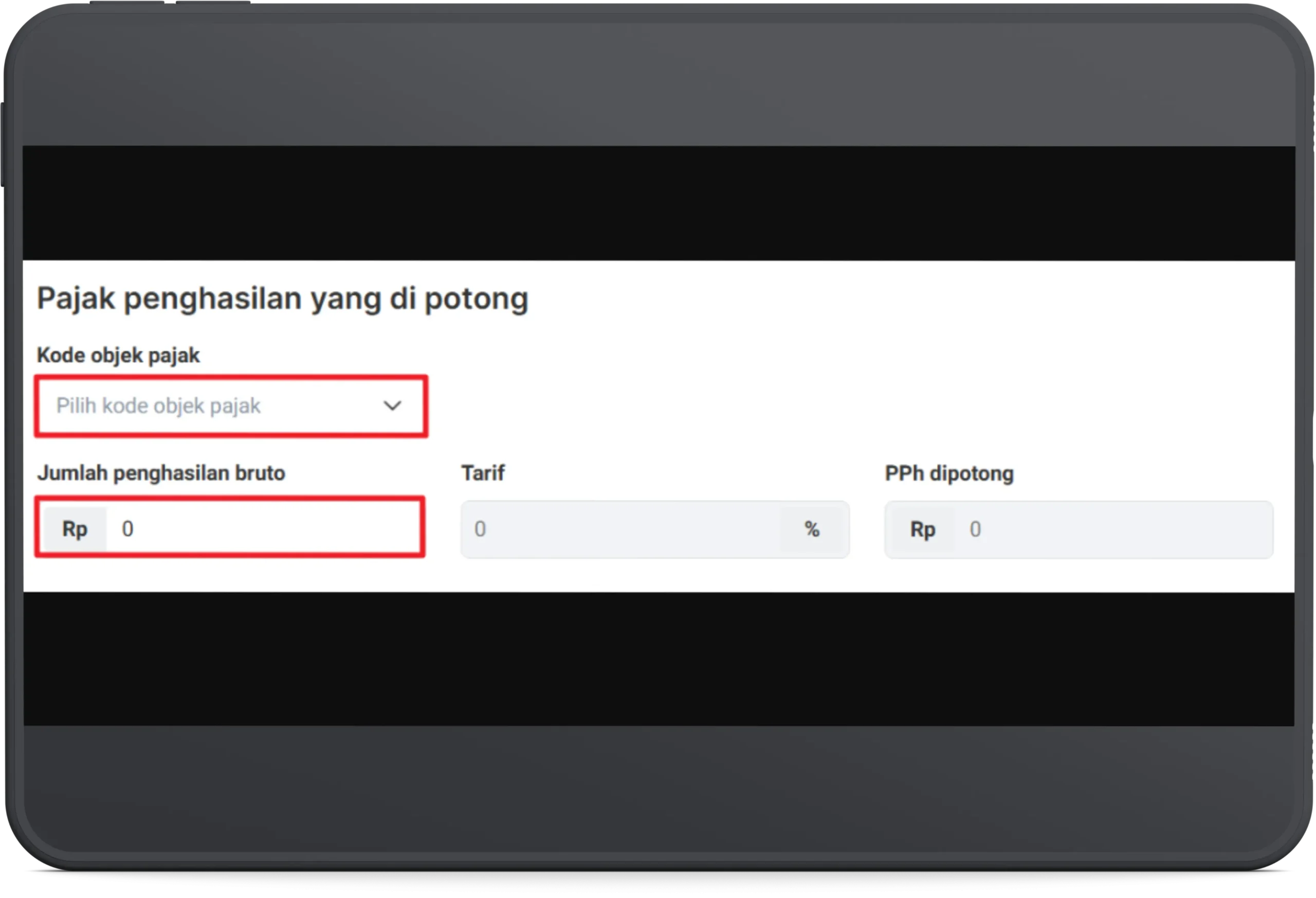 Buat bukti potong pph unifikasi 6