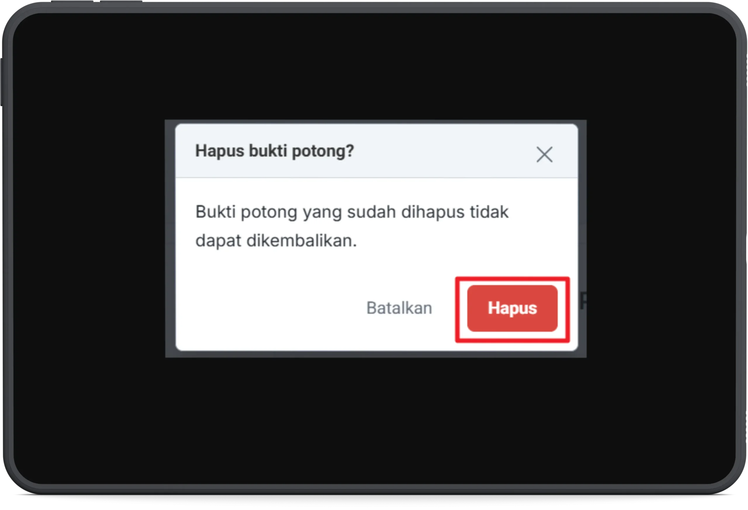 Cara hapus ebupot unifikasi 2