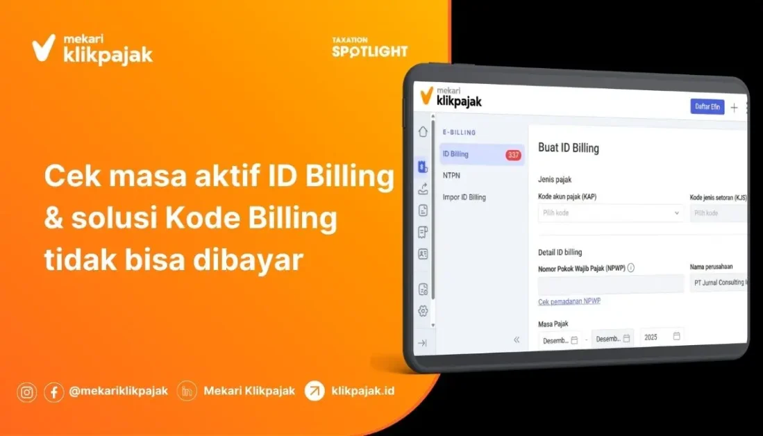 Masa Aktif ID Billing dan Solusi Kode Billing Tidak Bisa Dibayar