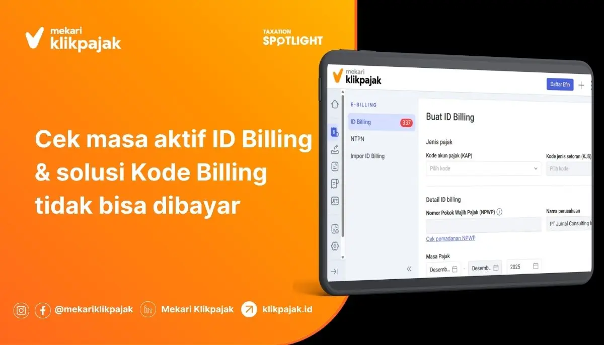 Masa Aktif ID Billing & Solusi Kode Billing Tidak Bisa Dibayar