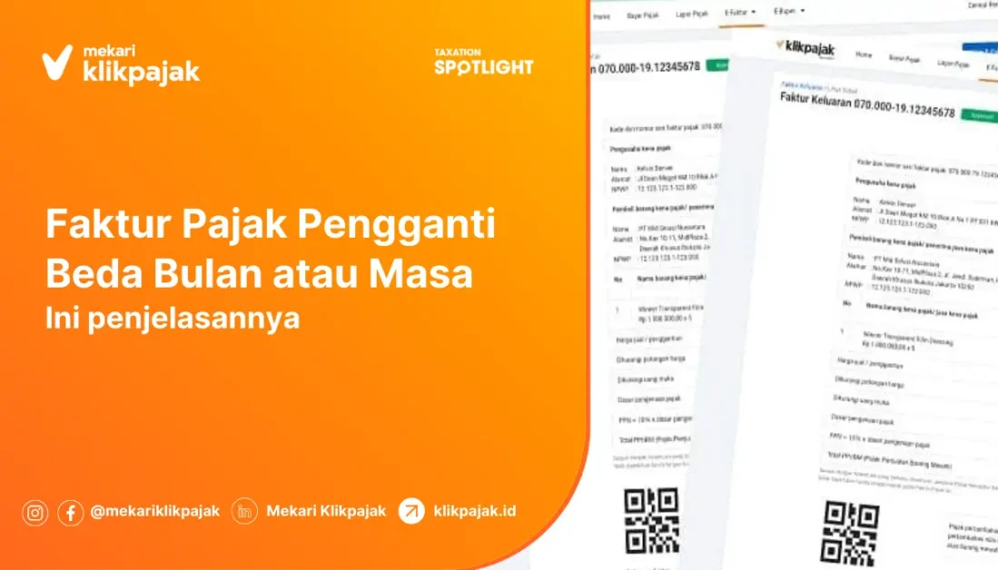 faktur pajak pengganti beda bulan