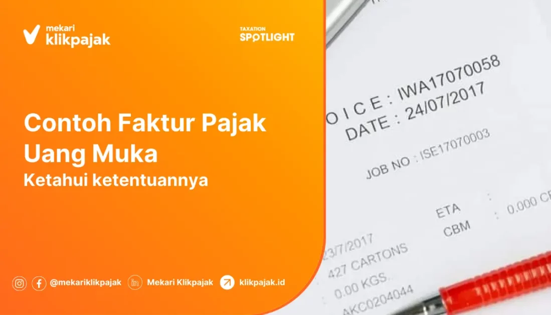 contoh faktur pajak uang muka