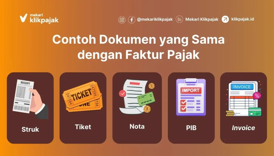 Contoh Jenis Dokumen yang Dipersamakan dengan Faktur Pajak
