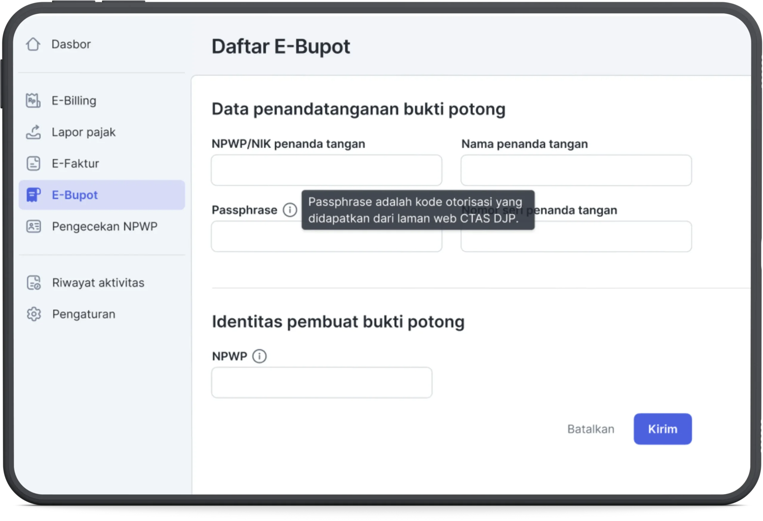 Daftar eBupot Coretax Mekari Klikpajak