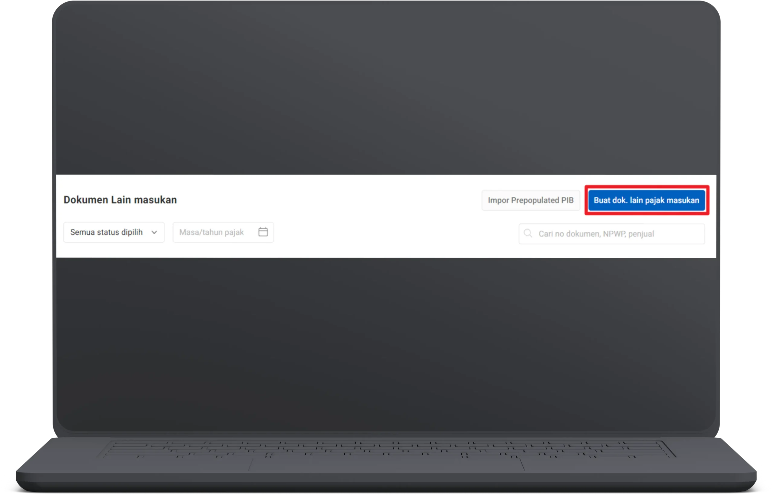Cara Input Dokumen Lain Pajak Masukan 1