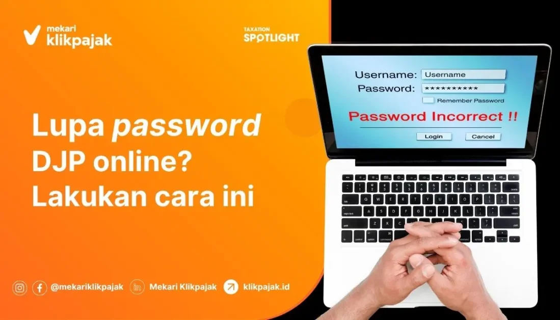 Lupa EFIN dan Lupa Password DJP Online