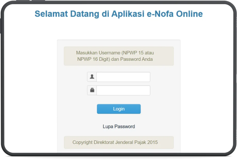 versi e-nofa terbaru