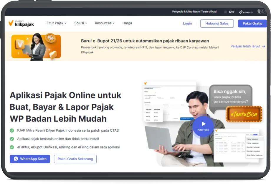 Aplikasi Pajak Online Mekari Klikpajak untuk Kelola Pajak Cv dan PT