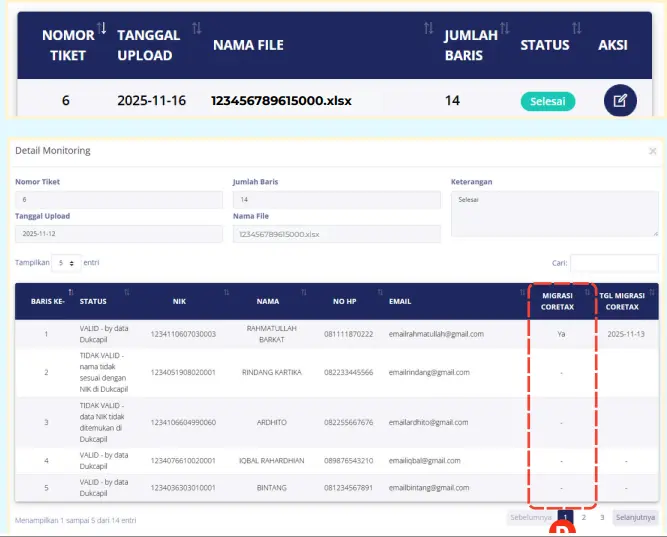 Cara Registrasi Massal Nik Karyawan