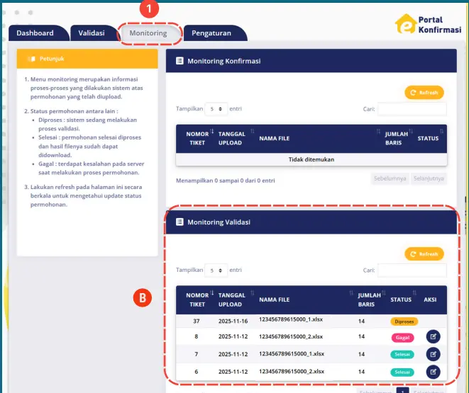 Cara Registrasi Massal NIK Karyawan tahap 3
